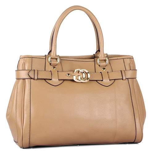 1:1 Gucci 247183 GG Running Medium Tote Bags-Apricot Leather - Click Image to Close